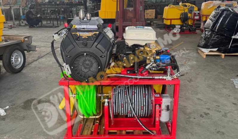 EQUIPO DESATASCOS 35 CV  250 BARES Y 80 LITROS CON ENROLLADOR ELÉCTRICO lleno