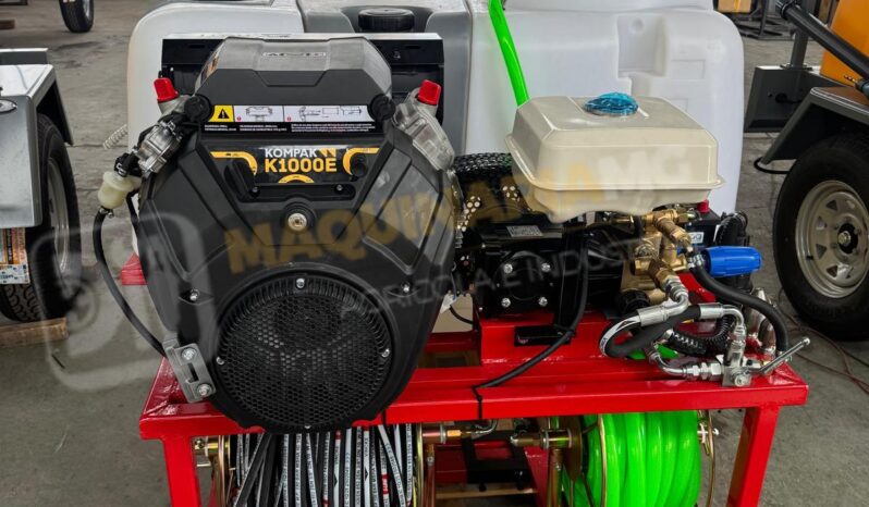 EQUIPO DESATASCO 600 + 600 LITROS DE 35CV 250 BARES 80 LITROS Y MANDO ARRANQUE Y PARE lleno