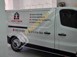 FURGÓN PARA DESATASCOS, LIMPIEZA Y DESINFECCIÓN lleno