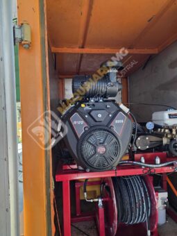 EQUIPO DESATASCOS 35 CV 250 BARES Y 80 LITROS DE 600 LITROS CON ENROLLADOR ELÉCTRICO lleno