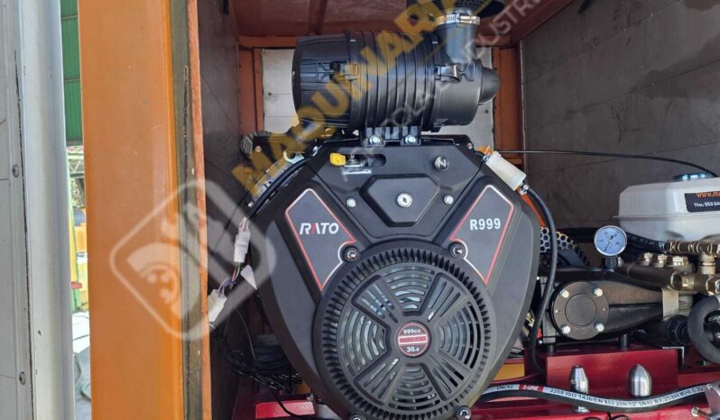 EQUIPO DESATASCOS 35 CV 250 BARES Y 80 LITROS DE 600 LITROS CON ENROLLADOR ELÉCTRICO lleno