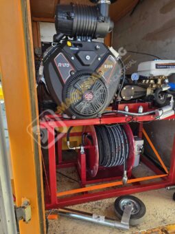EQUIPO DESATASCOS 35 CV 250 BARES Y 80 LITROS DE 600 LITROS CON ENROLLADOR ELÉCTRICO lleno
