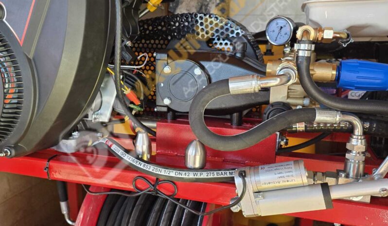 EQUIPO DESATASCOS 35 CV 250 BARES Y 80 LITROS DE 600 LITROS CON ENROLLADOR ELÉCTRICO lleno
