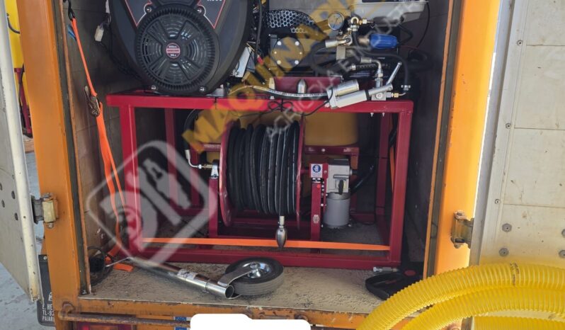 EQUIPO DESATASCOS 35 CV 250 BARES Y 80 LITROS DE 600 LITROS CON ENROLLADOR ELÉCTRICO lleno