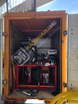 EQUIPO DESATASCOS 35 CV 250 BARES Y 80 LITROS DE 600 LITROS CON ENROLLADOR ELÉCTRICO lleno